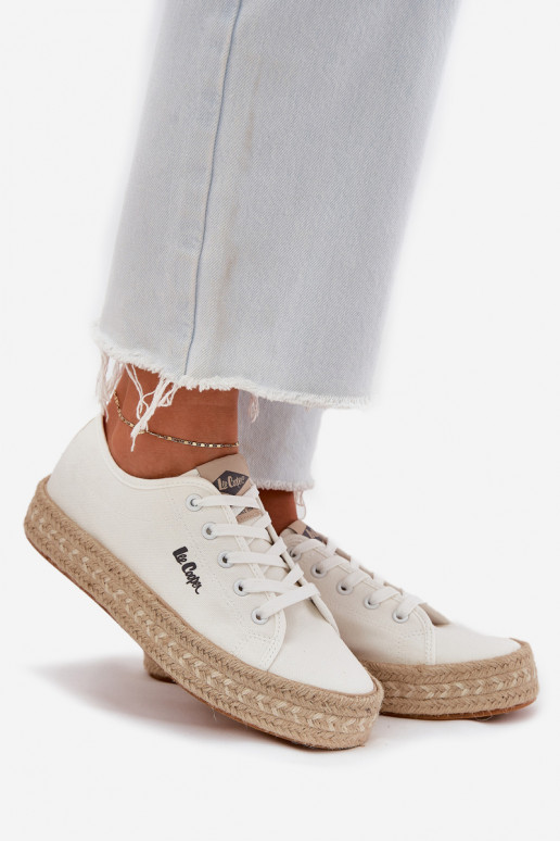 Scarpe casual con lacci Lee Cooper LCIN-25-44-3217 bianche