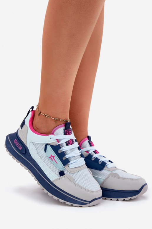 scarpe da ginnastica Femminile con una piattaforma Big Star RR274A225 HI-POLY SYSTEM colore blu