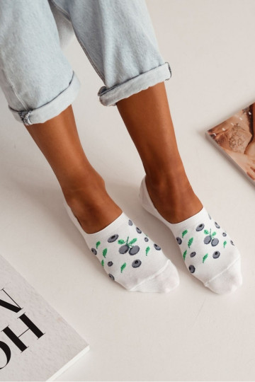 Calzini Micropiè di pagina Femminile BaAełniane Jagody Colore bianco