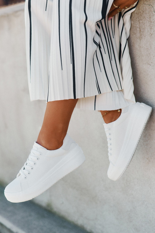  Scarpe per il tempo libero con una piattaforma Big Star RR274463 Colore bianco