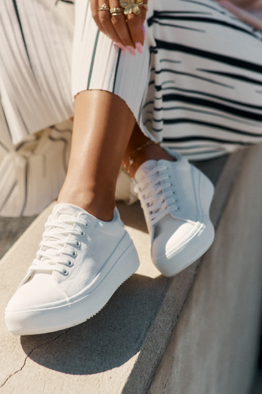  Scarpe per il tempo libero con una piattaforma Big Star RR274463 Colore bianco