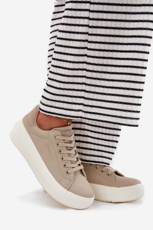  Scarpe per il tempo libero con una piattaforma Big Star RR274465 beige