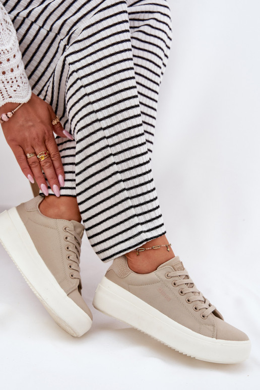  Scarpe per il tempo libero con una piattaforma Big Star RR274465 beige