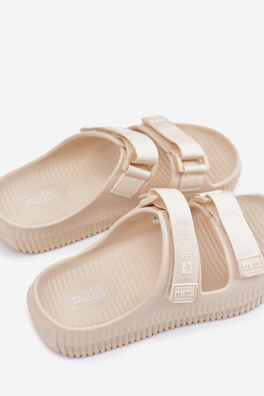 Pantofole leggere Pantofole da donna Z con chiusura adesivaami Big Star RR274A529 beige