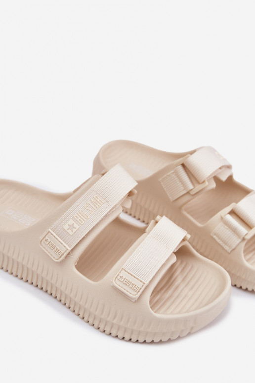 Pantofole leggere Pantofole da donna Z con chiusura adesivaami Big Star RR274A529 beige