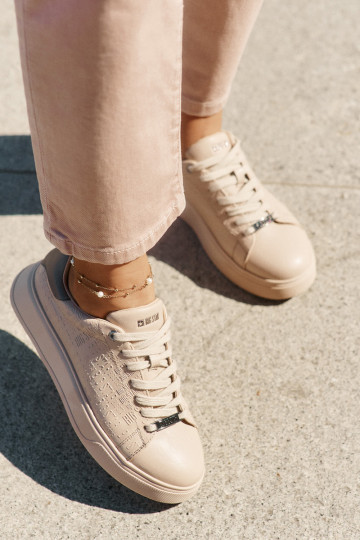 Scarpe modello sneakers Femminile in ecopelle Big Star RR274259 beige