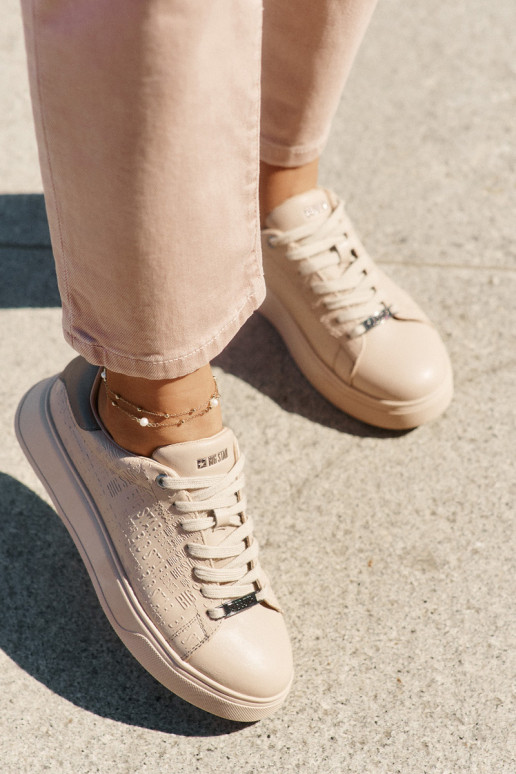 Scarpe modello sneakers Femminile in ecopelle Big Star RR274259 beige Scarpe modello sneakers Femminile in ecopelle Big Star RR274259 beige