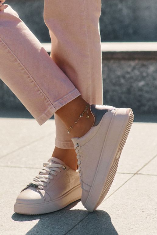 Scarpe modello sneakers Femminile in ecopelle Big Star RR274259 beige Scarpe modello sneakers Femminile in ecopelle Big Star RR274259 beige