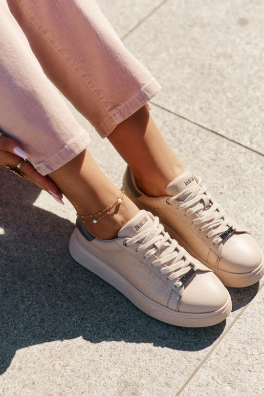 Scarpe modello sneakers Femminile in ecopelle Big Star RR274259 beige Scarpe modello sneakers Femminile in ecopelle Big Star RR274259 beige