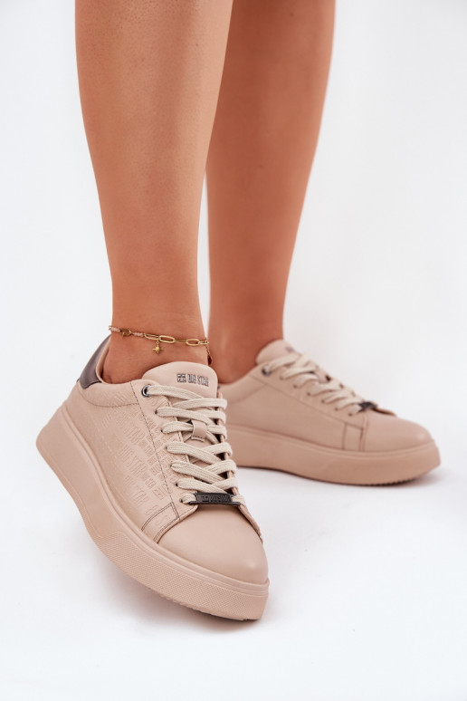 Scarpe modello sneakers Femminile in ecopelle Big Star RR274259 beige Scarpe modello sneakers Femminile in ecopelle Big Star RR274259 beige