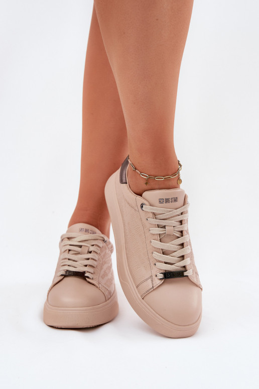 Scarpe modello sneakers Femminile in ecopelle Big Star RR274259 beige Scarpe modello sneakers Femminile in ecopelle Big Star RR274259 beige
