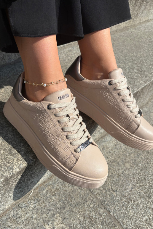 Scarpe modello sneakers Femminile in ecopelle Big Star RR274259 beige Scarpe modello sneakers Femminile in ecopelle Big Star RR274259 beige