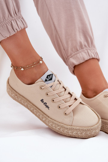 Scarpe per il tempo libero Con treccia Lee Cooper LCIN-25-44-3215 beige 2