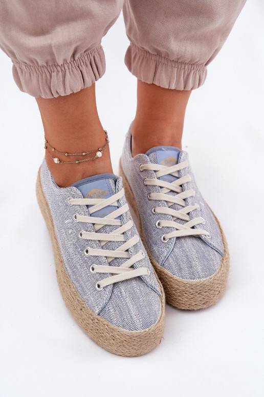 Scarpe per il tempo libero con una piattaforma Con treccia Lee Cooper LCIN-25-02-3283 colore blu Scarpe per il tempo libero con una piattaforma Con treccia Lee Cooper LCIN-25-02-3283 colore blu