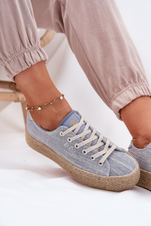 Scarpe per il tempo libero con una piattaforma Con treccia Lee Cooper LCIN-25-02-3283 colore blu Scarpe per il tempo libero con una piattaforma Con treccia Lee Cooper LCIN-25-02-3283 colore blu