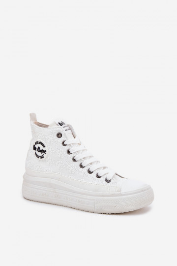 Scarpe per il tempo libero con una piattaforma Lee Cooper LCIN-25-44-3209L Biale 2