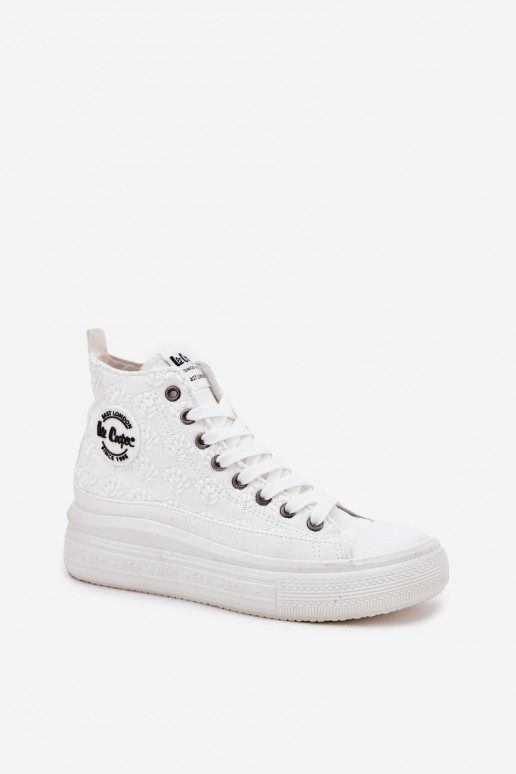 Scarpe per il tempo libero con una piattaforma Lee Cooper LCIN-25-44-3209L Biale Scarpe per il tempo libero con una piattaforma Lee Cooper LCIN-25-44-3209L Biale