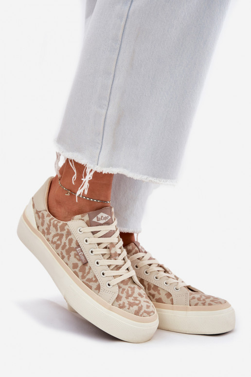 Basso Scarpe per il tempo libero con motivi di pelliccia di leopardo Lee Cooper LCIN-25-02-3330L beige Basso Scarpe per il tempo libero con motivi di pelliccia di leopardo Lee Cooper LCIN-25-02-3330L beige