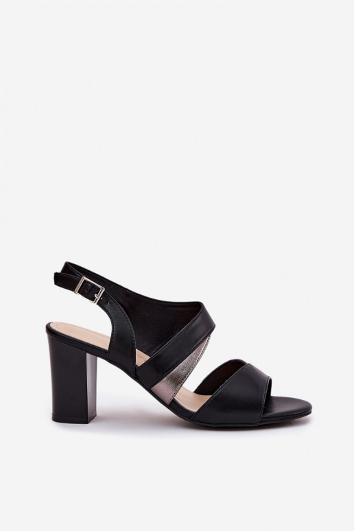 Sandali con tacco alto da donna Sergio Leone SK866 colore nero