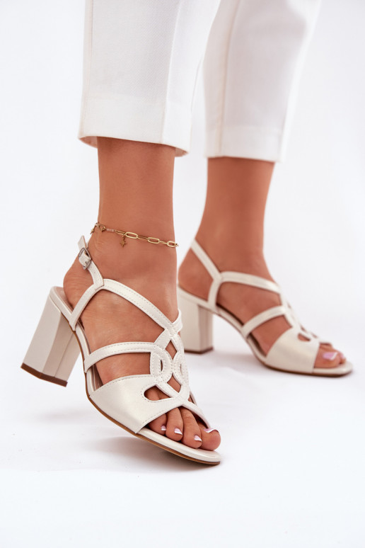 Femminile Sandali col tacco alto Documentazione Sergio Leone SK884 madreperla