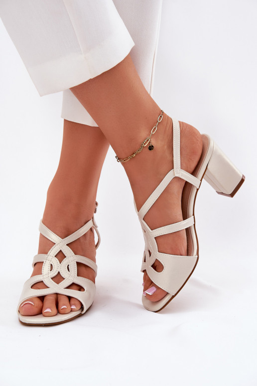 Femminile Sandali col tacco alto Documentazione Sergio Leone SK884 madreperla