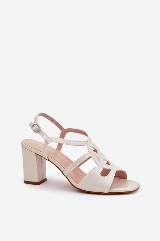 Femminile Sandali col tacco alto Documentazione Sergio Leone SK884 madreperla