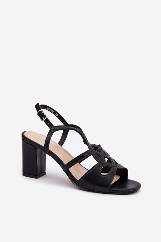 Femminile Sandali col tacco alto Documentazione Sergio Leone SK884 colore nero