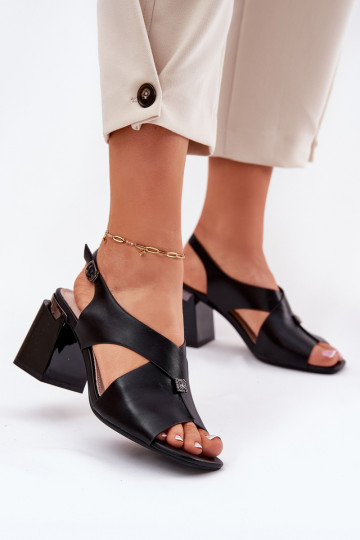 Sandali eleganti con tacco alto, Vinceza 62238, colore nero 2