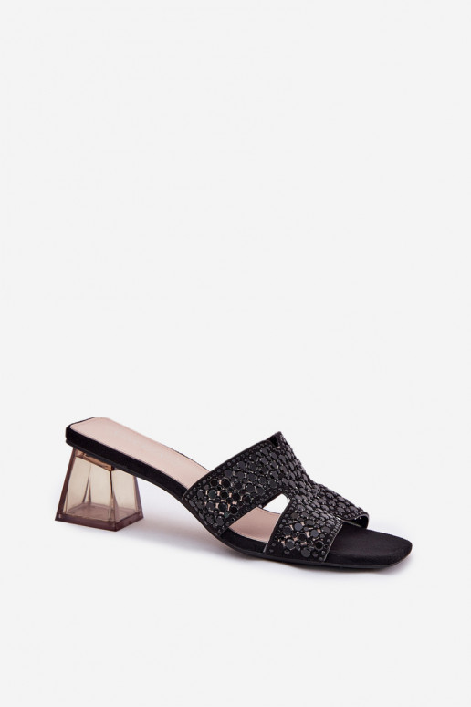 Pantofole da donna con i tacchi Vinceza 62230 colore nero Pantofole da donna con i tacchi Vinceza 62230 colore nero