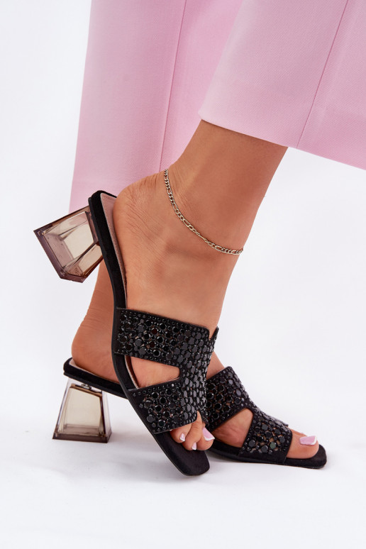 Pantofole da donna con i tacchi Vinceza 62230 colore nero Pantofole da donna con i tacchi Vinceza 62230 colore nero