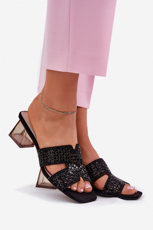 Pantofole da donna con i tacchi Vinceza 62230 colore nero Pantofole da donna con i tacchi Vinceza 62230 colore nero