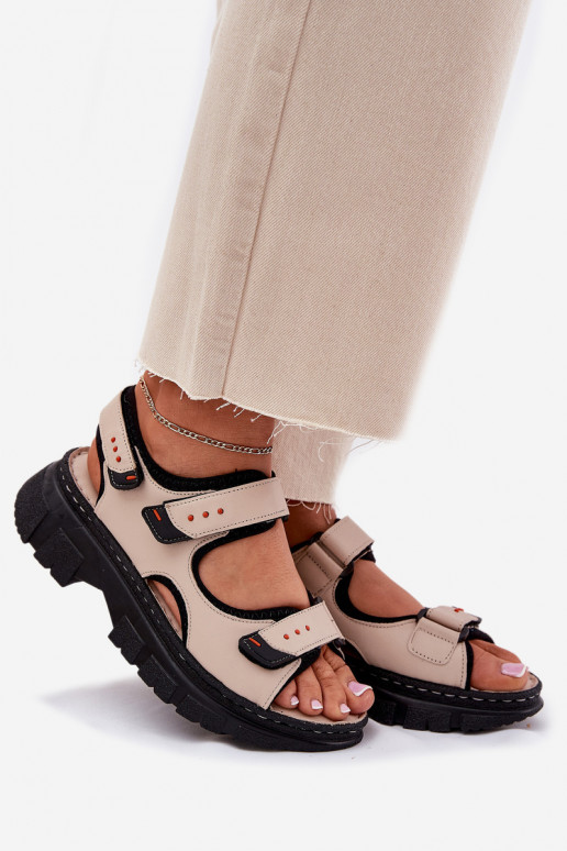 Sandali da donna Femminile Z con chiusura adesivaami Artiker 56C0471 beige Sandali da donna Femminile Z con chiusura adesivaami Artiker 56C0471 beige