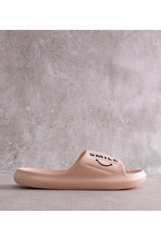 Pantofole in schiuma rosa, "Smile"
