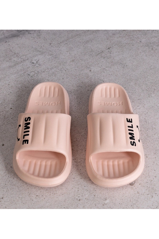 Pantofole in schiuma rosa, "Smile"