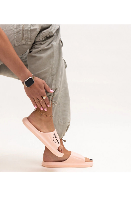 Pantofole in schiuma rosa, "Smile"