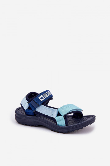 Scarpe da bambino rosa con velcro, Big Star RR374519