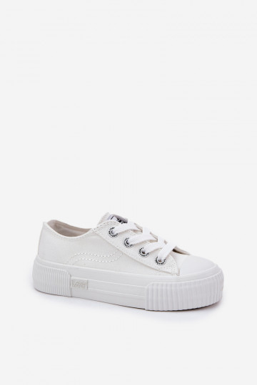 Scarpe sportive bianche per bambini, LEE ISLA C LOIN JR 50251058