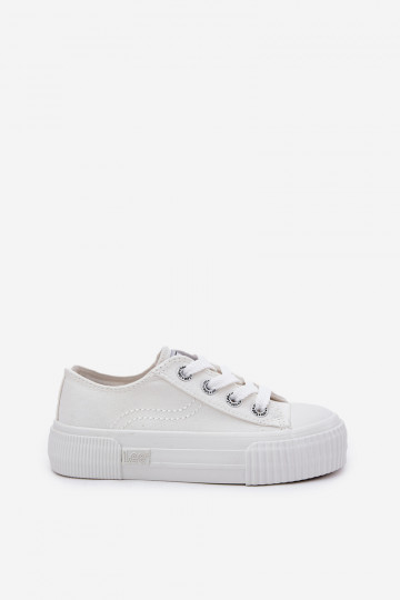 Scarpe sportive bianche per bambini, LEE ISLA C LOIN JR 50251058 2