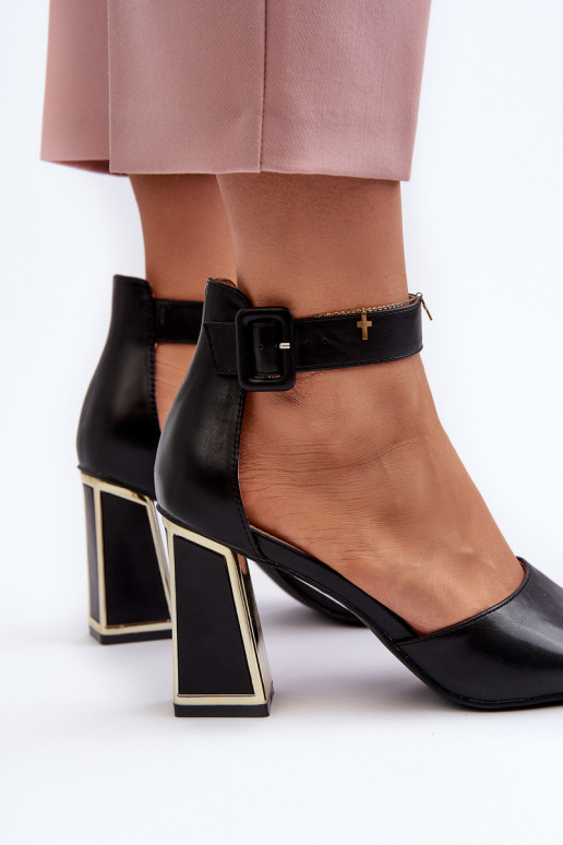 Stile elegante Sandali con tacco alto da donna colore nero Rosazara Stile elegante Sandali con tacco alto da donna colore nero Rosazara