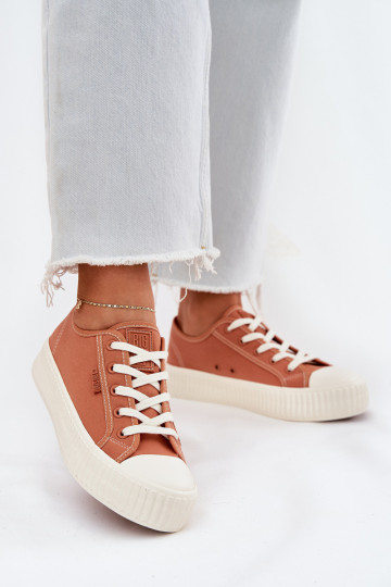 Scarpe casual arancioni con plateau, Big Star RR274778