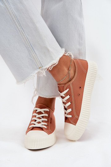 Scarpe casual arancioni con plateau, Big Star RR274778 2