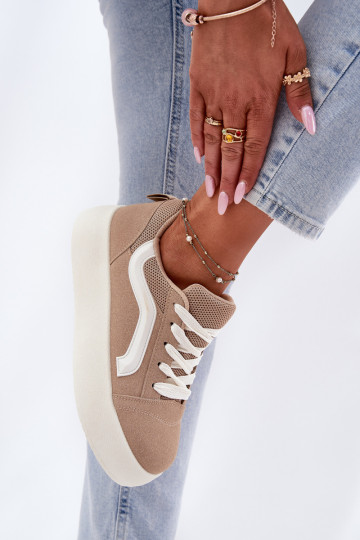 Scarpe sportive con piattaforma verde oliva da donna, “Tellnira” 2