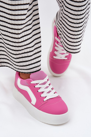Scarpe modello sneakers Femminile con una piattaforma colore rosa Tellnira 2