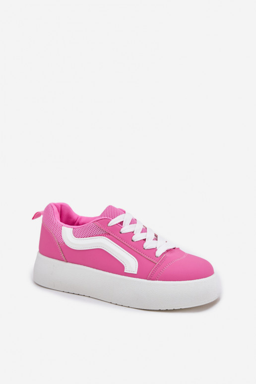 Scarpe modello sneakers Femminile con una piattaforma colore rosa Tellnira