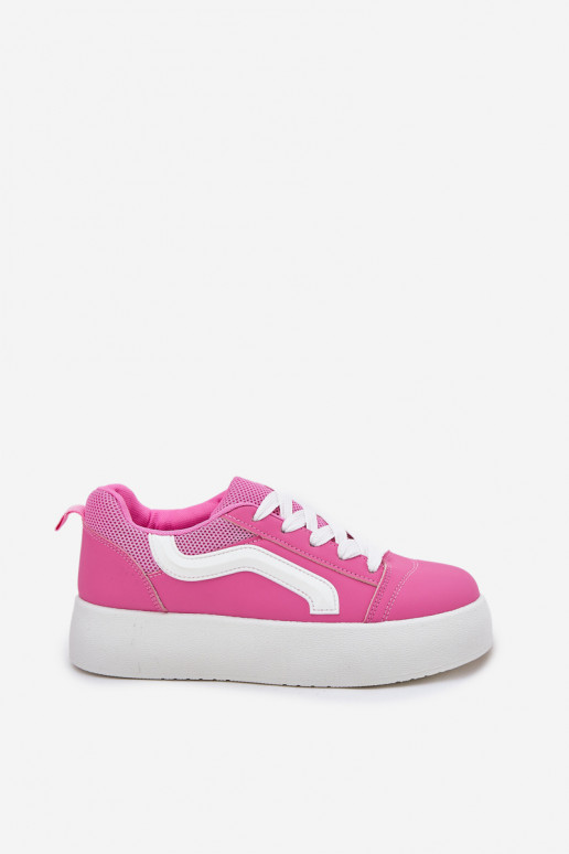 Scarpe modello sneakers Femminile con una piattaforma colore rosa Tellnira