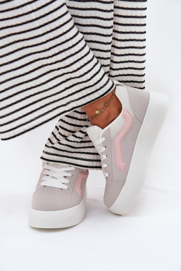 Scarpe modello sneakers Femminile con una piattaforma colore grigio Tellnira 2