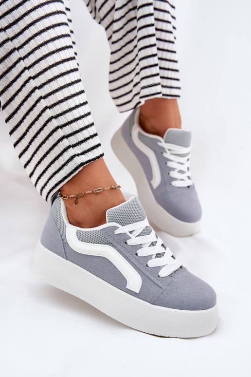 Scarpe modello sneakers Femminile con una piattaforma colore blu Tellnira