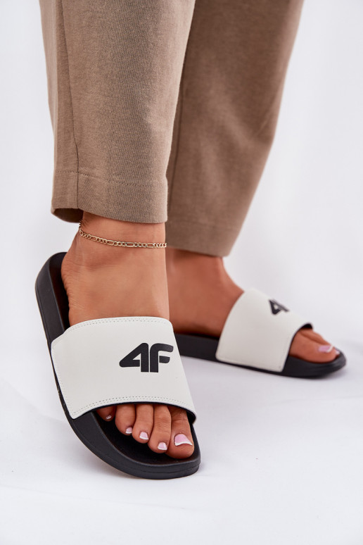 Pantofole da donna 4F 4FRMM00FSLIF010-10S Colore bianco Pantofole da donna 4F 4FRMM00FSLIF010-10S Colore bianco