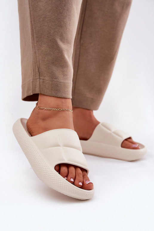 Pantofole leggere Pantofole da donna LEE MAYA SLIDER INOMEN LOIN 50251016 beige