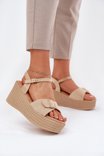 Scarpe con tacco da donna color chaki con fibbie, "Liniella"